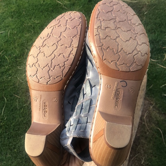 NWOT Rieker Anti-stress Sina 78 Grey Slip On Shoes Genuine Leather! Size 40/US 9 - Picture 6 of 14